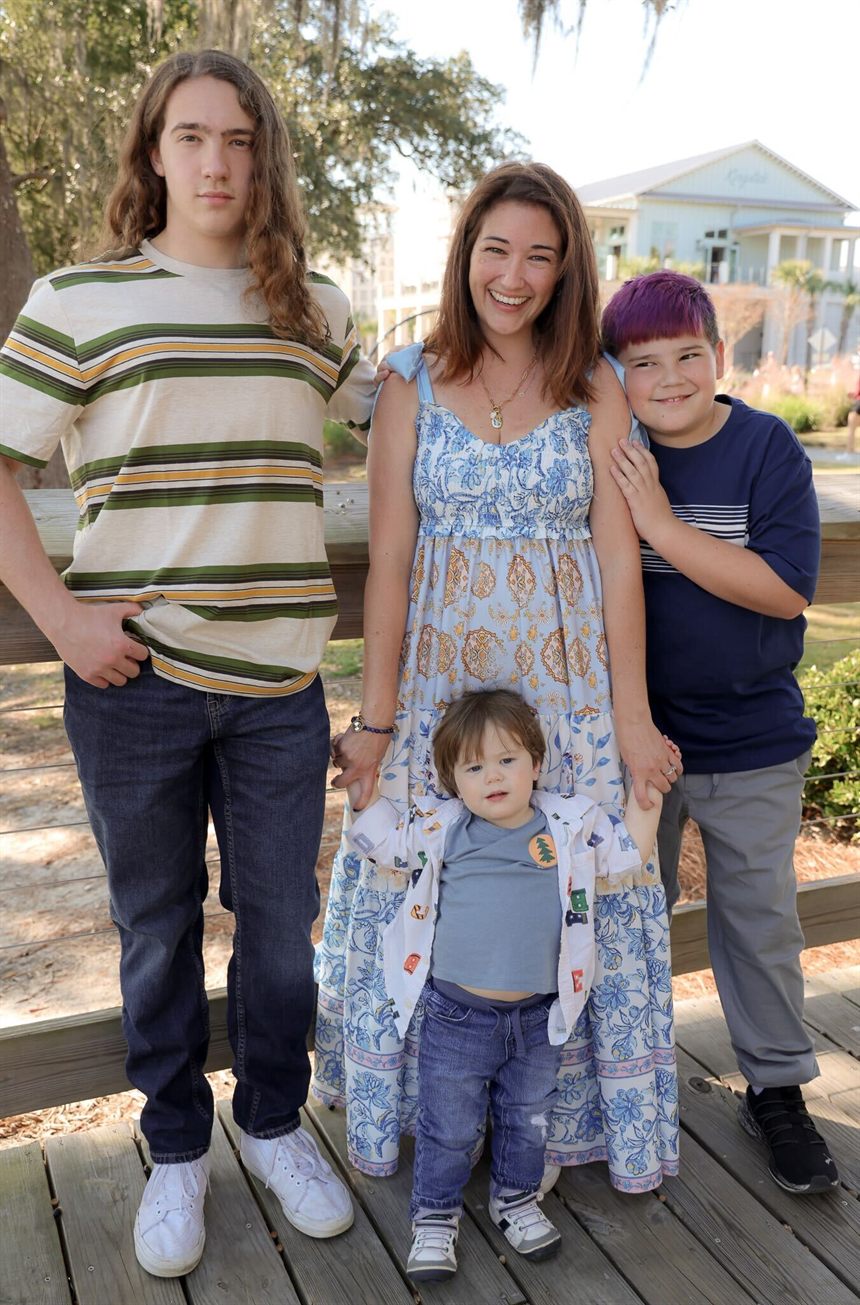 Lindsey Draugel with her three sons